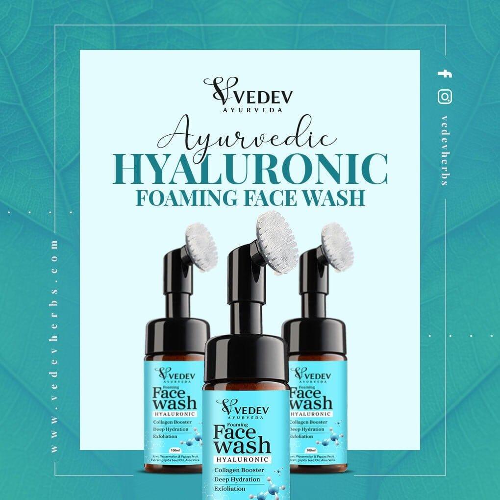 Vedev Hyaluronic Foaming Face Wash "Ultimate Hydration &amp; Acne Control" (100 ml) FACEWASH BEAUTY My Store 